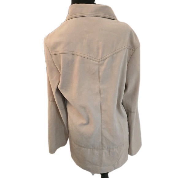 Zara Basics Women's Beige Shacket Shirt Jacket Oversized  SZ XL Minimalist - Picture 8 of 11